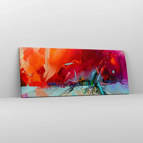 Impression sur toile - Image sur toile - Une explosion de lumières et de couleurs - 100x40 cm