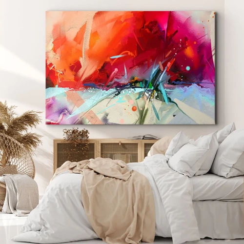 Impression sur toile - Image sur toile - Une explosion de lumières et de couleurs - 70x50 cm