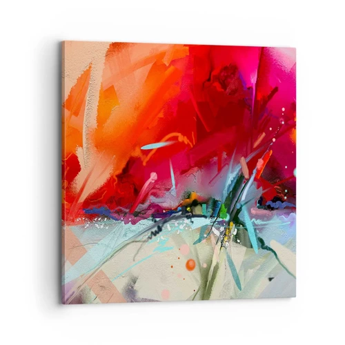 Impression sur toile - Image sur toile - Une explosion de lumières et de couleurs - 70x70 cm