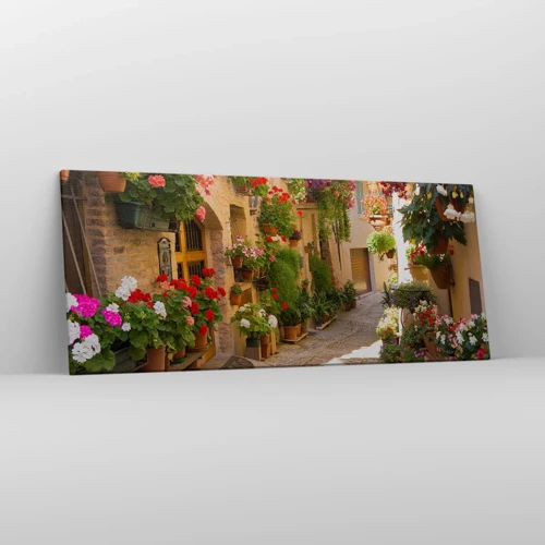 Impression sur toile - Image sur toile - Une inondation de fleurs  - 120x50 cm