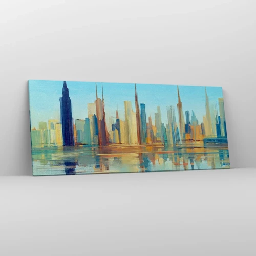Impression sur toile - Image sur toile - Une métropole ensoleillée - 120x50 cm
