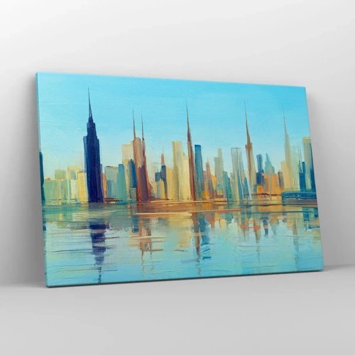 Impression sur toile - Image sur toile - Une métropole ensoleillée - 120x80 cm