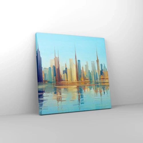 Impression sur toile - Image sur toile - Une métropole ensoleillée - 30x30 cm