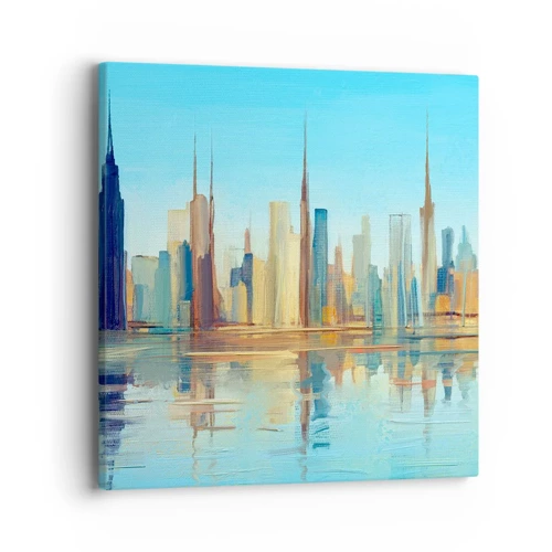 Impression sur toile - Image sur toile - Une métropole ensoleillée - 40x40 cm