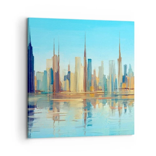 Impression sur toile - Image sur toile - Une métropole ensoleillée - 60x60 cm