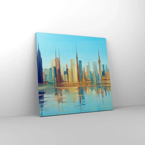 Impression sur toile - Image sur toile - Une métropole ensoleillée - 60x60 cm