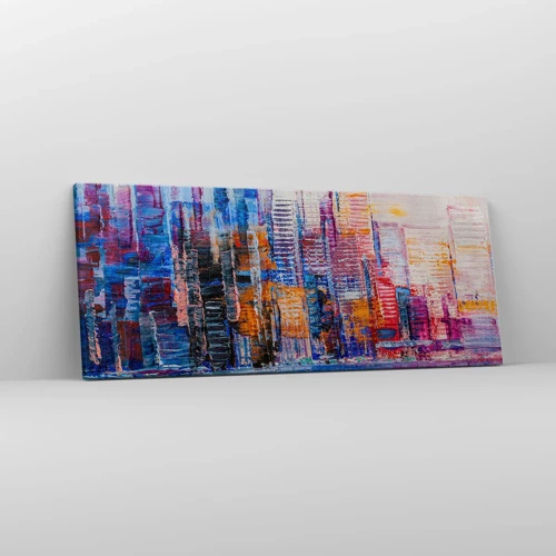 Impression sur toile - Image sur toile - Une métropole joyeuse - 100x40 cm