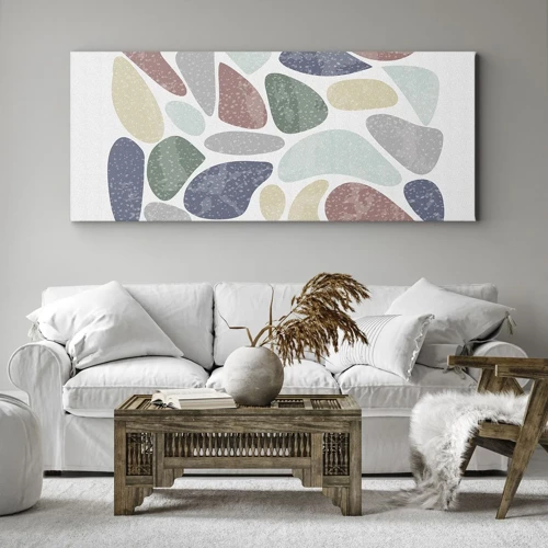 Impression sur toile - Image sur toile - Une mosaïque de couleurs poudrées - 140x50 cm