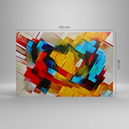 Impression sur toile - Image sur toile - Une superposition multicolore - 120x80 cm