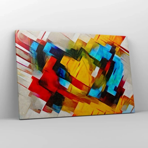 Impression sur toile - Image sur toile - Une superposition multicolore - 120x80 cm