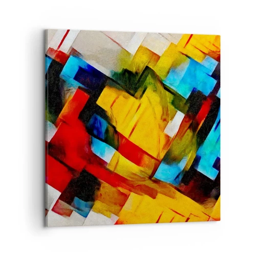 Impression sur toile - Image sur toile - Une superposition multicolore - 50x50 cm