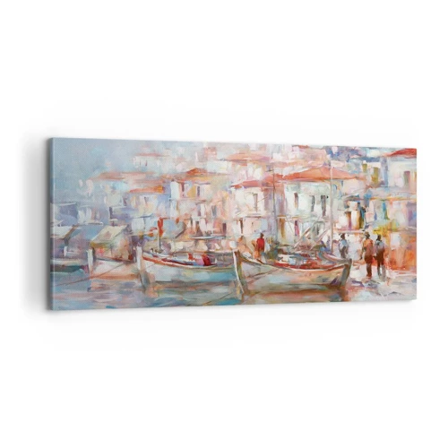 Impression sur toile - Image sur toile - Vacances pastelles - 100x40 cm