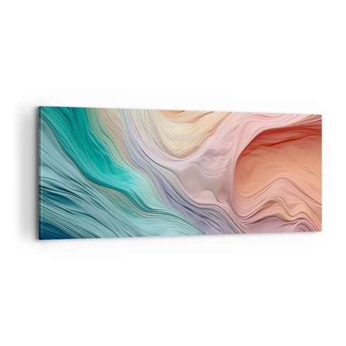 Impression sur toile - Image sur toile - Vague arc-en-ciel - 100x40 cm