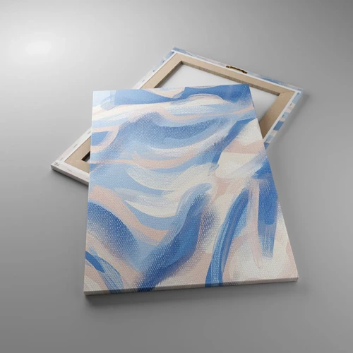 Impression sur toile - Image sur toile - Vagues bleues - 50x70 cm