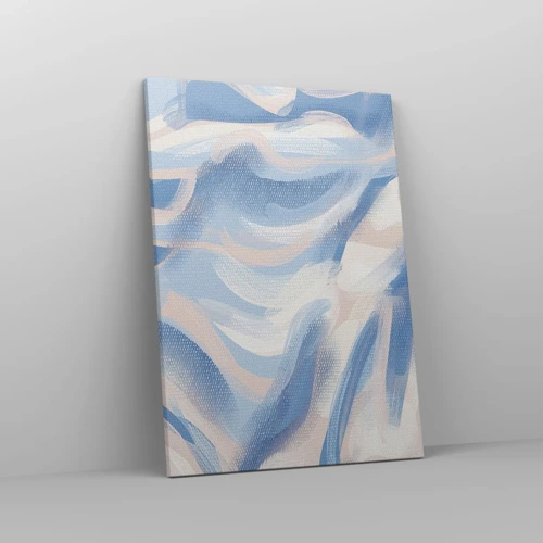 Impression sur toile - Image sur toile - Vagues bleues - 50x70 cm