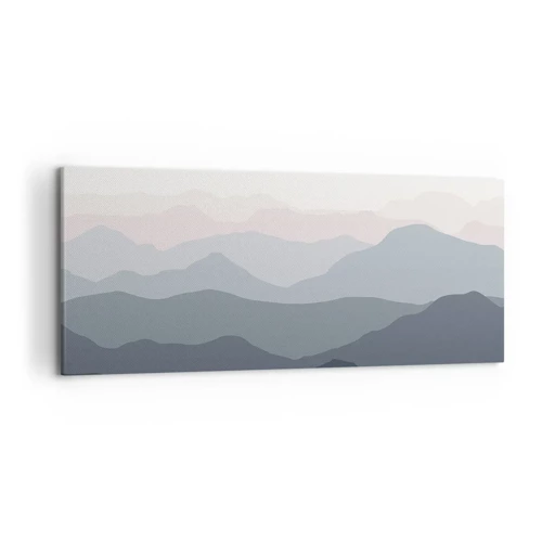 Impression sur toile - Image sur toile - Vagues de montagnes - 120x50 cm