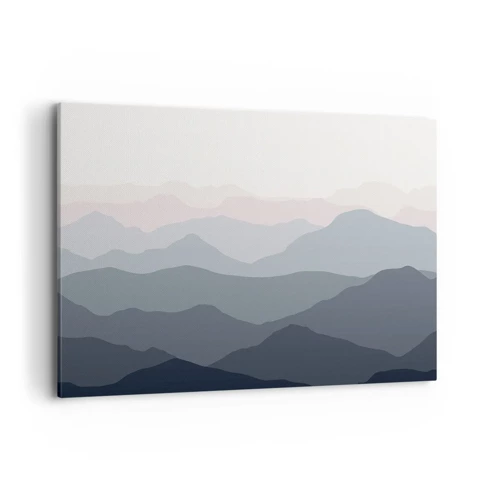 Impression sur toile - Image sur toile - Vagues de montagnes - 120x80 cm