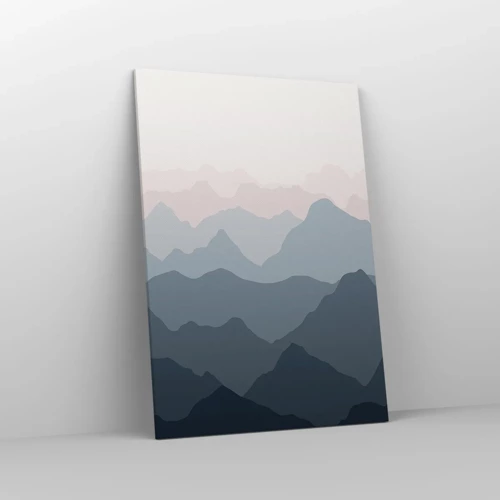 Impression sur toile - Image sur toile - Vagues de montagnes - 70x100 cm