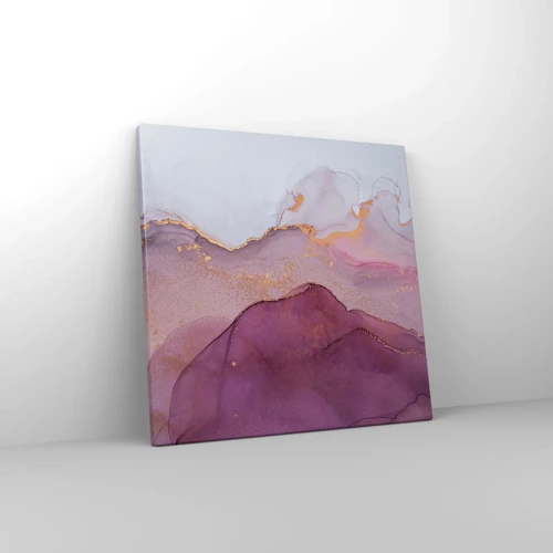 Impression sur toile - Image sur toile - Vagues lilas et violettes - 40x40 cm