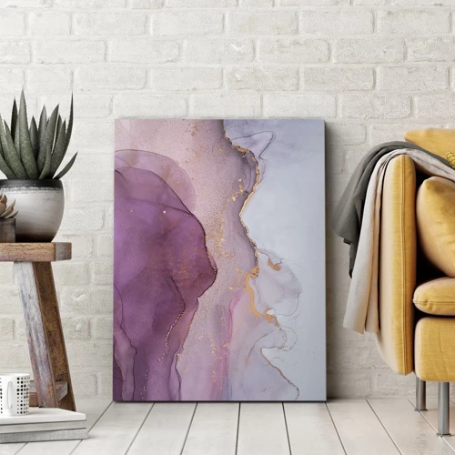 Impression sur toile - Image sur toile - Vagues lilas et violettes - 50x70 cm