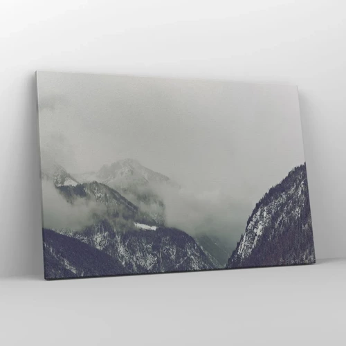 Impression sur toile - Image sur toile - Vallée brumeuse - 120x80 cm