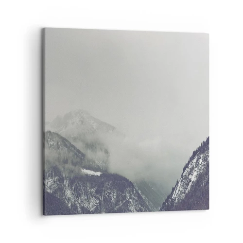 Impression sur toile - Image sur toile - Vallée brumeuse - 50x50 cm