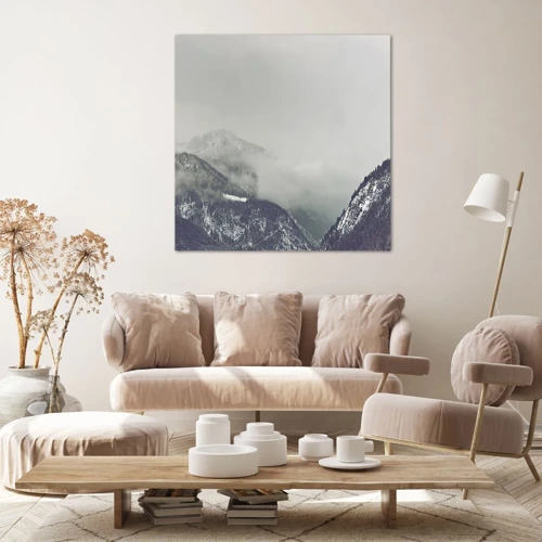 Impression sur toile - Image sur toile - Vallée brumeuse - 50x50 cm