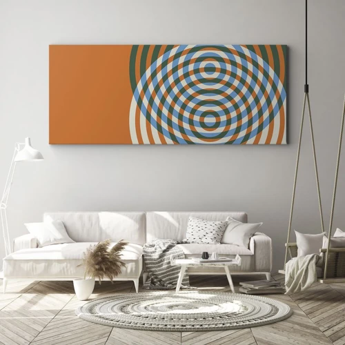 Impression sur toile - Image sur toile - Variation circulaire abstraite - 100x40 cm