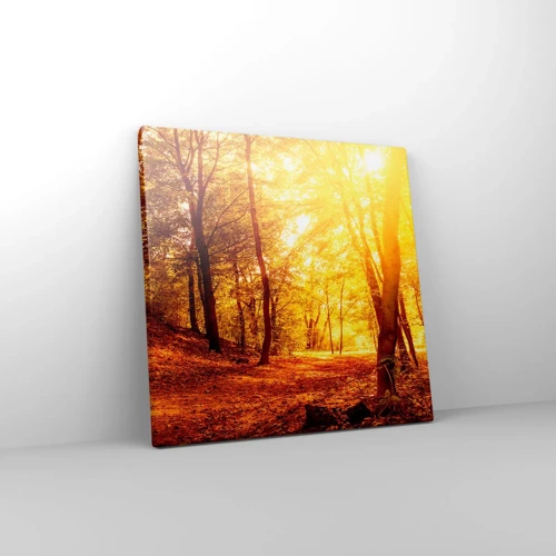 Impression sur toile - Image sur toile - Vers la clairière dorée - 30x30 cm