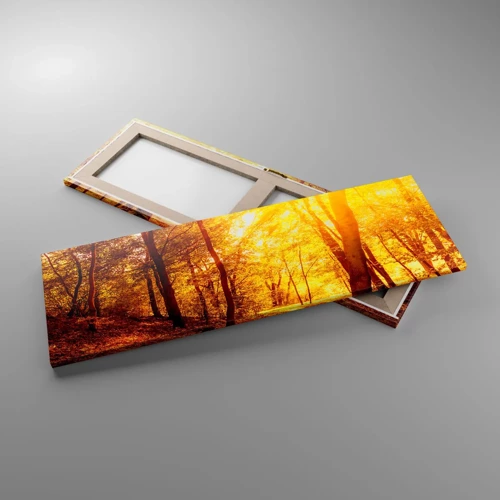 Impression sur toile - Image sur toile - Vers la clairière dorée - 90x30 cm