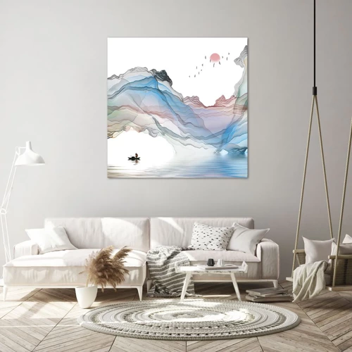 Impression sur toile - Image sur toile - Vers les montagnes de cristal - 30x30 cm