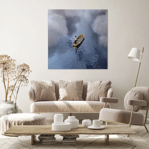 Impression sur toile - Image sur toile - Vie – voyage – inconnu - 50x50 cm