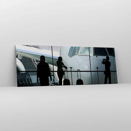 Impression sur toile - Image sur toile - Vis-à-vis de l'aéroport - 140x50 cm