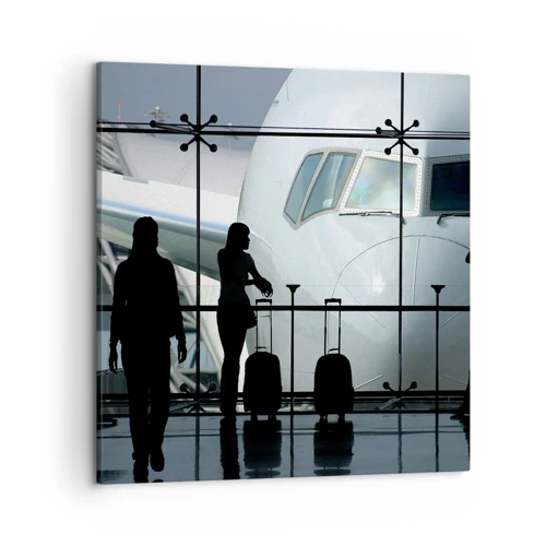 Impression sur toile - Image sur toile - Vis-à-vis de l'aéroport - 50x50 cm