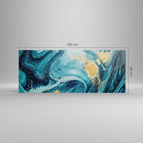 Impression sur toile - Image sur toile - Vortex bleu - 100x40 cm