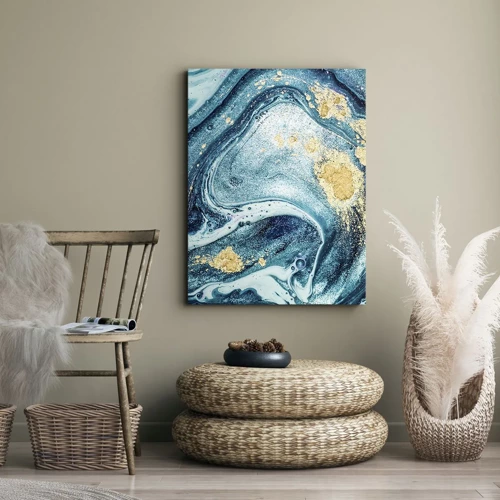 Impression sur toile - Image sur toile - Vortex bleu - 45x80 cm