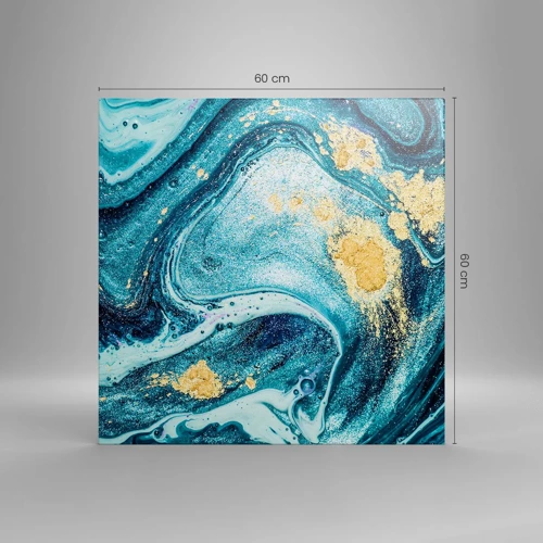 Impression sur toile - Image sur toile - Vortex bleu - 60x60 cm