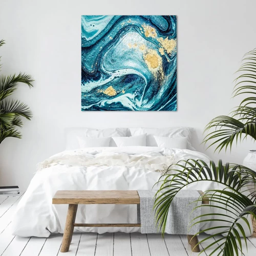 Impression sur toile - Image sur toile - Vortex bleu - 70x70 cm