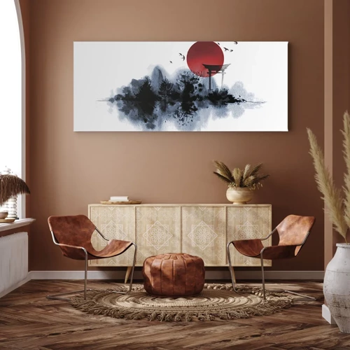 Impression sur toile - Image sur toile - Vue japonnaise - 100x40 cm
