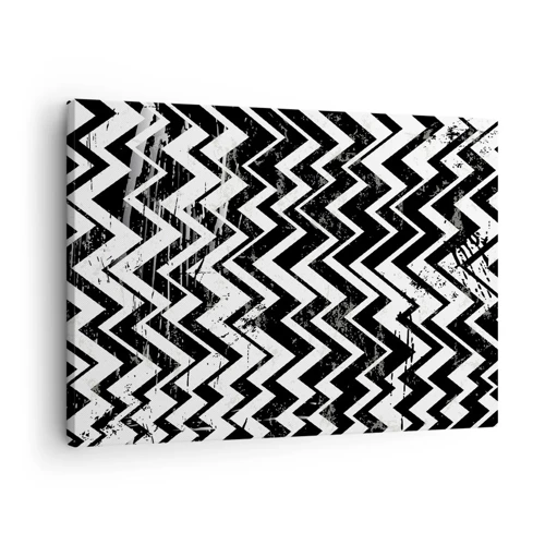 Impression sur toile - Image sur toile - Zig-blanc, zag-noir - 70x50 cm