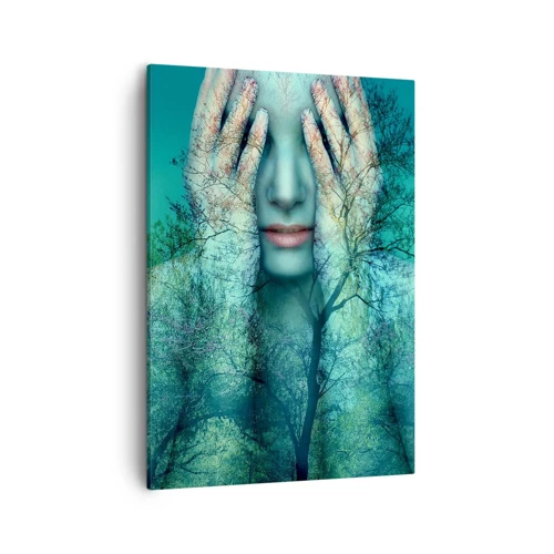 Impression sur toile - Image sur toile - immergé dans l'azur - 50x70 cm