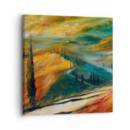 Impression sur toile - Image sur toile - paysage toscan - 30x30 cm