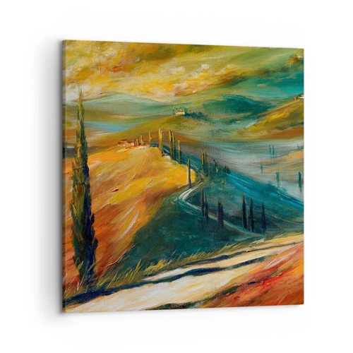 Impression sur toile - Image sur toile - paysage toscan - 50x50 cm