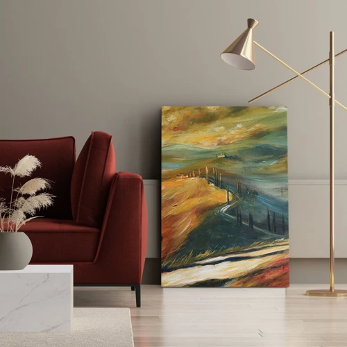 Impression sur toile - Image sur toile - paysage toscan - 55x100 cm