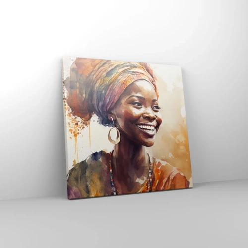 Impression sur toile - Image sur toile - reine africaine - 30x30 cm
