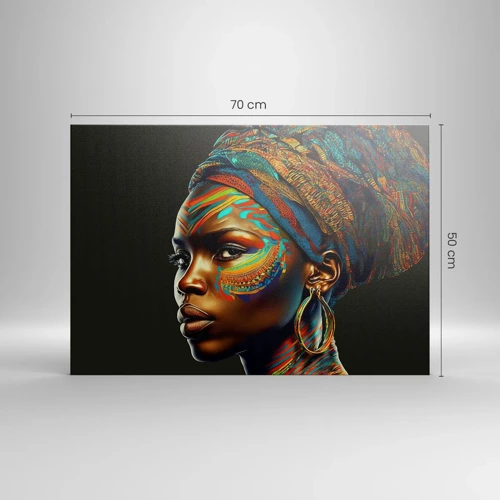 Impression sur toile - Image sur toile - reine africaine - 70x50 cm