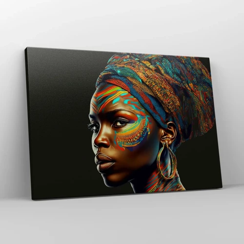 Impression sur toile - Image sur toile - reine africaine - 70x50 cm