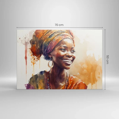 Impression sur toile - Image sur toile - reine africaine - 70x50 cm