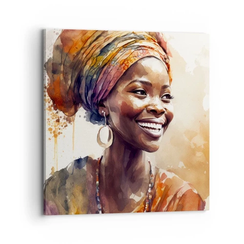 Impression sur toile - Image sur toile - reine africaine - 70x70 cm