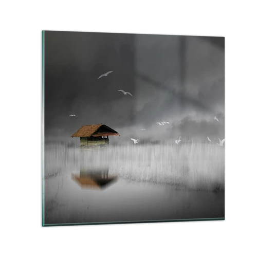 Impression sur verre - Image sur verre - A l'abri de la pluie - 30x30 cm